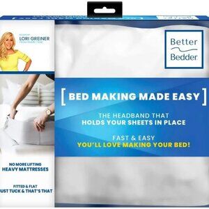 Better Bedder Bed Headband Fabric Shell of Cotton Polyester Spandex - Queen Size